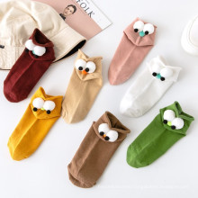 Custom wholesale pom pom cute solid color invisible socks women japanese boat socks manufacturer girls low cut socks  factory